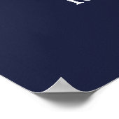 Mr. und Mrs. Navy Blue Wedding Begrüßungszeichen Poster (Ecke)