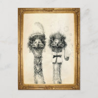 Mr. und Mrs. Ostrich gerahmt