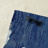 Mr. und Mrs. Personalisiert Ocean Waves Beach Hand Strandtuch (Beispiel)