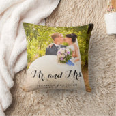 Mr. und Mrs. Personalisiert Wedding Foto Throw Pil Kissen (Decke)