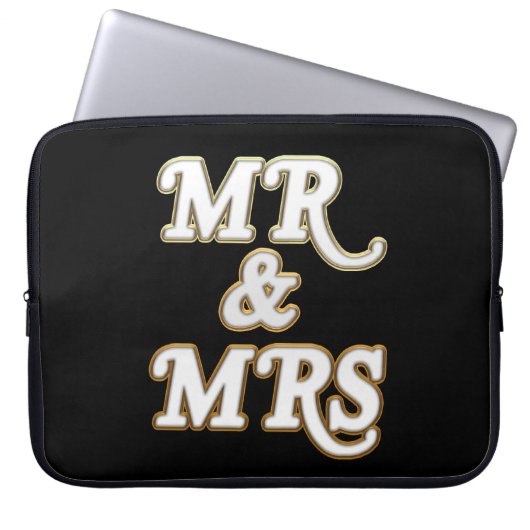 Mr. und Mrs. Protect Your Tech in Style Laptopschutzhülle (Vorderseite)