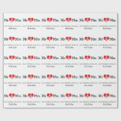 Mr. und Mrs. Red Heart Wedding Geschenkpapier (Flach)