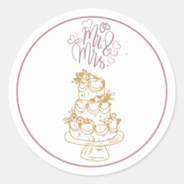 mr und mrs runder aufkleber