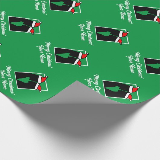 Mr. und Mrs. Santa Weihnachten Geschenkpapier (Ecke)