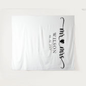 Mr. und Mrs. Script Wedding Foto Prop Hintergrund Wandteppich (Vorderseite (Horizontal))