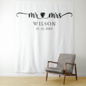 Mr. und Mrs. Script Wedding Foto Prop Hintergrund Wandteppich (Beispiel)