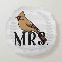 Mr. und Mrs. Seine und ihre Frau Kardinal Rundes Kissen