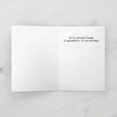 Mr. und Mrs. Spy Silhouette Wedding Greeting Card Karte (Innenseite)