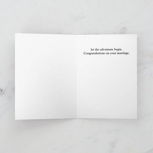 Mr. und Mrs. Spy Silhouette Wedding Greeting Card Karte (Innenseite)