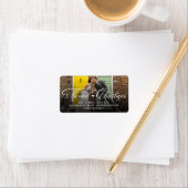 Mr. und Mrs. Verheiratet First Christmas Foto Wedd Adressaufkleber (Insitu)