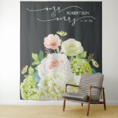 Mr. und Mrs. Wedding Backdrop Banner Wandteppich (Beispiel)