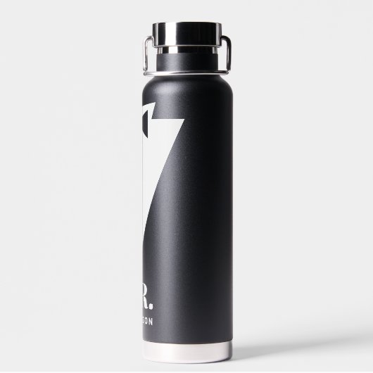 Mr. und Mrs. Wedding Classic Black Trinkflasche (Rückseite)