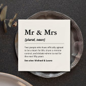 Mr. und Mrs. Wedding Custom Definition Modern Serviette