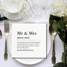 Mr. und Mrs. Wedding Custom Definition Modern