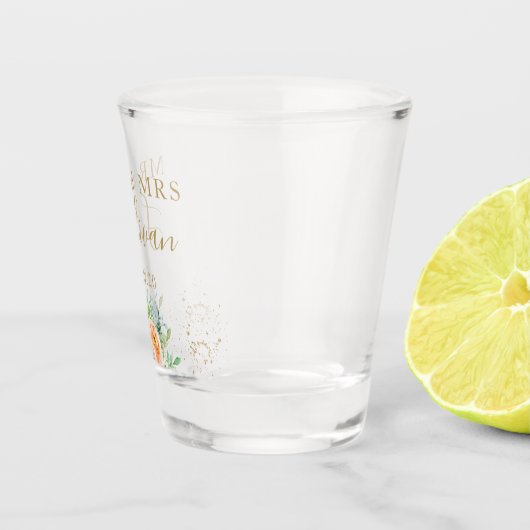 Mr. und Mrs. Wedding erröten Gold für eine Idee Schnapsglas (Rechts)