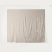Mr. und Mrs. Wedding Foto Beige Banner Wandteppich (Vorderseite (Horizontal))
