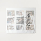 Mr. und Mrs. Wedding Foto Collage Tapestry Wandteppich (Vorderseite (Horizontal))