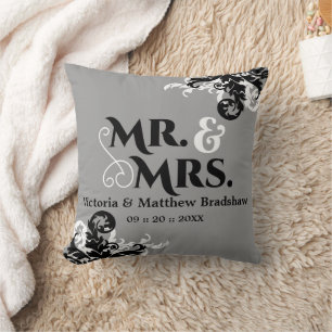 Mr. und Mrs. Wedding individuell einstellbare Hint Kissen