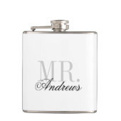 Mr. und Mrs. Wedding Monogram Flachmann (Vorderseite)