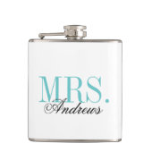 Mr. und Mrs. Wedding Monogram Flachmann (Vorderseite)