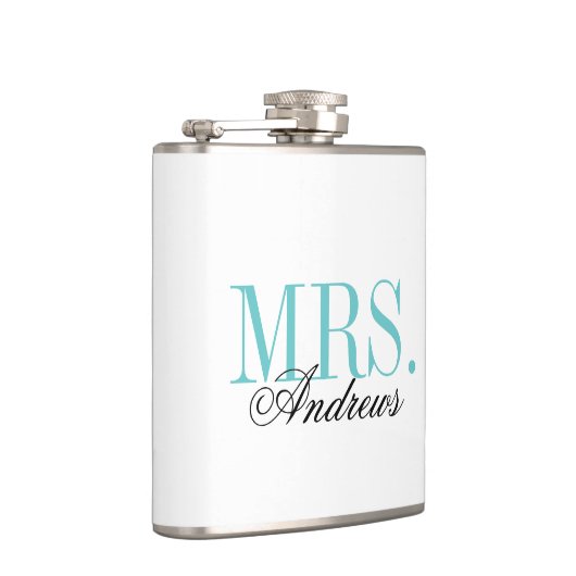 Mr. und Mrs. Wedding Monogram Flachmann (Rechts)
