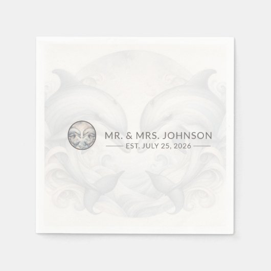 Mr. und Mrs. Wedding Serviette (Vorderseite)