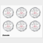 Mr. und Mrs. Wedding Stickers Personalisiert (Blatt)