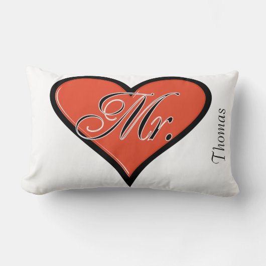Mr Wedding Bridal Decorative Pillow, siehe Match Lendenkissen (Vorderseite)