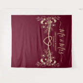 Mr. Wedding Foto Booth Backdrop Wandteppich (Vorderseite (Horizontal))