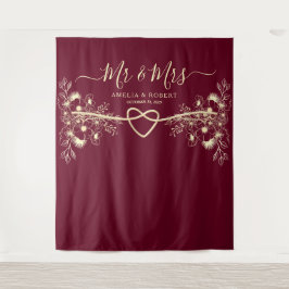 Mr. Wedding Foto Booth Backdrop Wandteppich