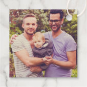 Mr. Wedding Monogram for Two Grooms Gold Geschenkanhänger (Rückseite)