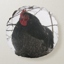 Mr Wertvoll - Rooster on Round Pillow