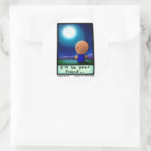 Mr. Wigglypops "Ich werde dein Freund sein" Mondli Runder Aufkleber (Tasche)