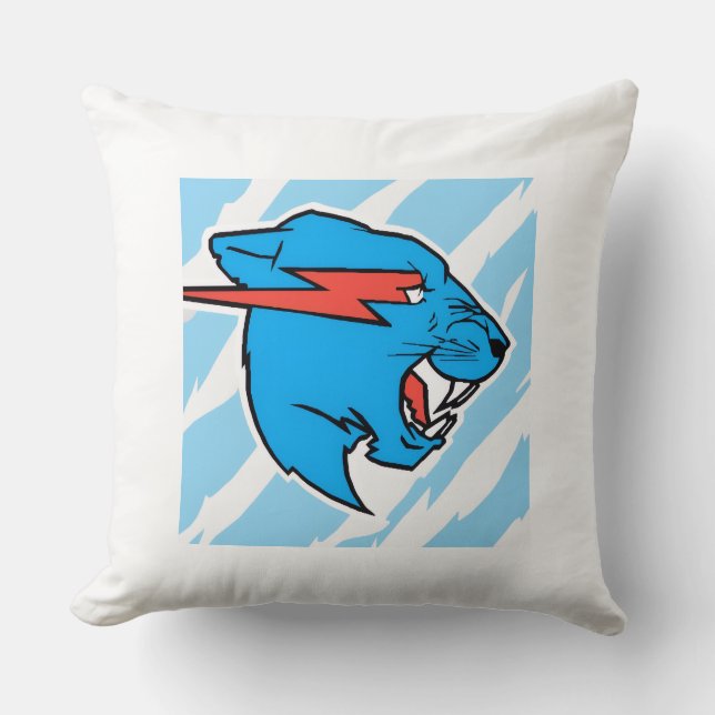 MrBeast Inspired Pillow – Fun Design for YouTube F Kissen (Vorderseite)