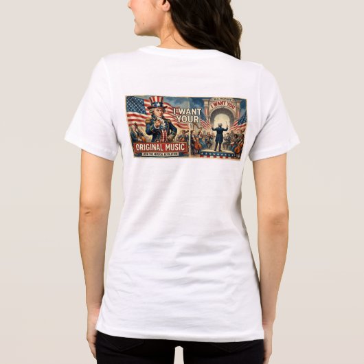 MrBeats als Onkel Sam Tri-Blend Shirt (Rückseite)