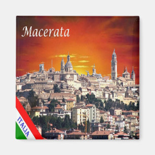 MRC009 MACERATA Sunset, Marken, Italien, Kühlschra Magnet