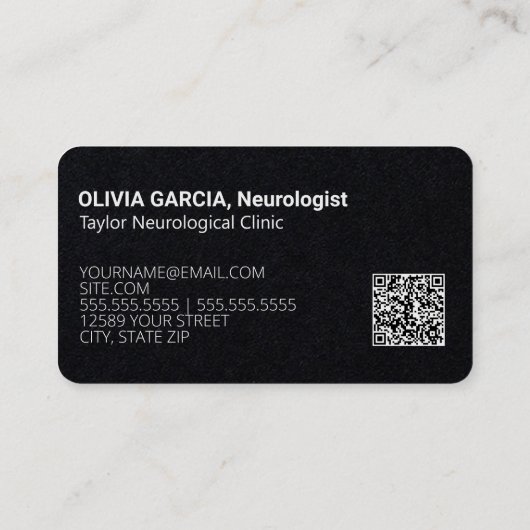MRI Neurologie Custom QR Visitenkarte (Rückseite)