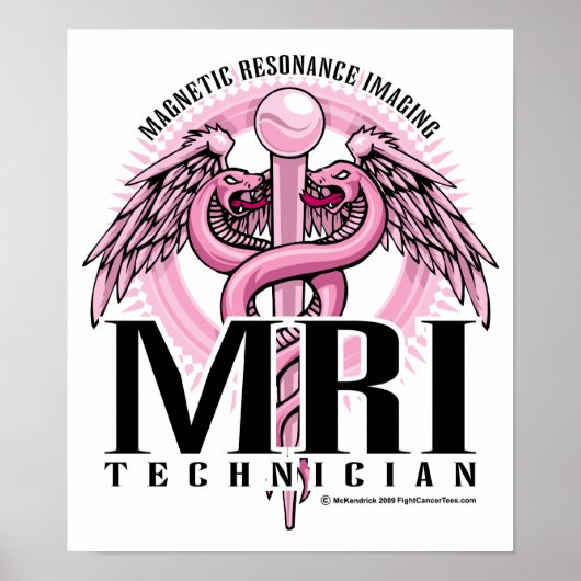 MRI Pink Caduceus Poster (Vorne)