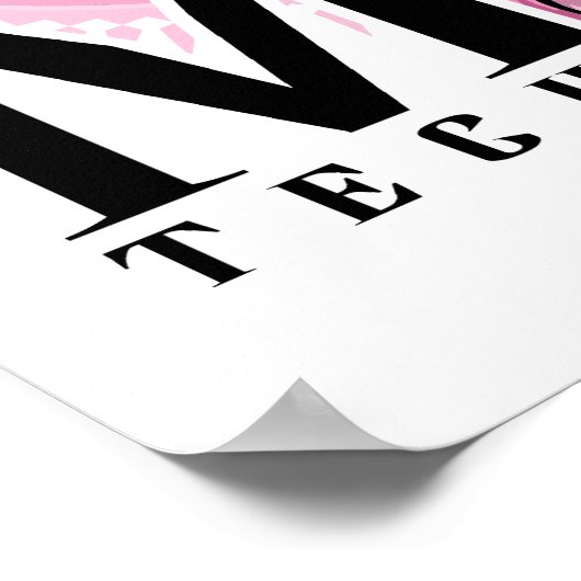 MRI Pink Caduceus Poster (Ecke)