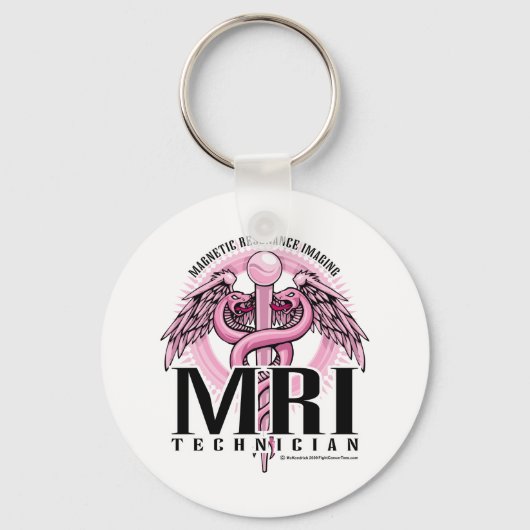 MRI Pink Caduceus Schlüsselanhänger (Vorderseite)
