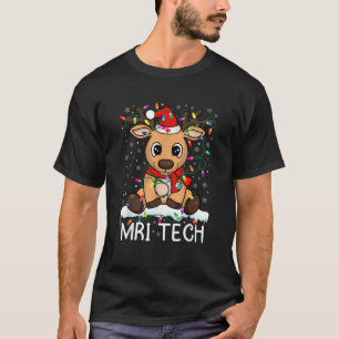 MRI Tech Christmas Reindeer Santa Claus Merry Xmas T-Shirt