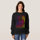 MRI Tech Magnetic Resonance Imaging Tech US Flag Sweatshirt (Vorne ganz)
