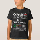 Mri Technologist Warning Sarcasm Inside Skills Cof T-Shirt (Vorderseite)