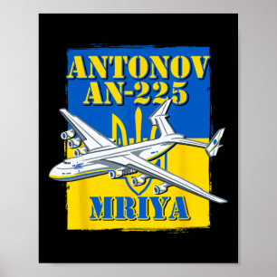 Mriya Antonow An-225 Ukraine Flugzeug Ukrainische Poster