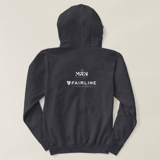 MRN - Fairline CA - Grauer Kapuzenpullover für Her Hoodie (Design Rückseite)