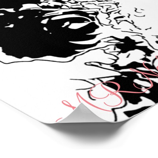MRNStudios Blume Doodle Poster (Ecke)