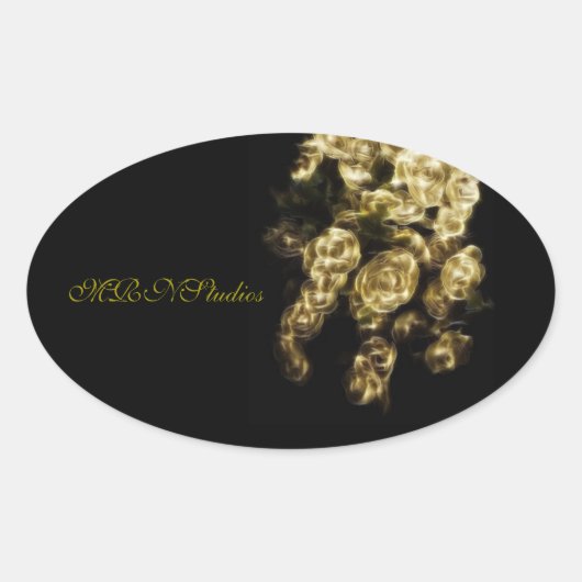 MRNStudios Bud Gilt Ovaler Aufkleber (Vorderseite)