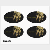 MRNStudios Bud Gilt Ovaler Aufkleber (Blatt)