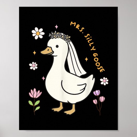 Mrs Albern Goose Bride to be Wedding Bride Groom M Poster (Vorne)