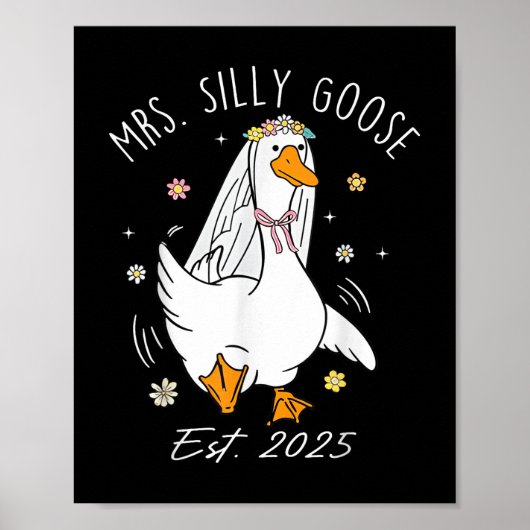 Mrs Albern Goose Couple Matching Wedding Funny Bri Poster (Vorne)